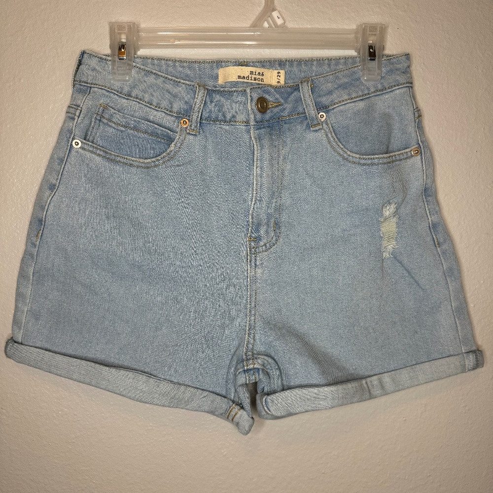 NWOT Mia & Madison 90s Style Denim Mom Shorts with Cuffed hem Retro size 9/29